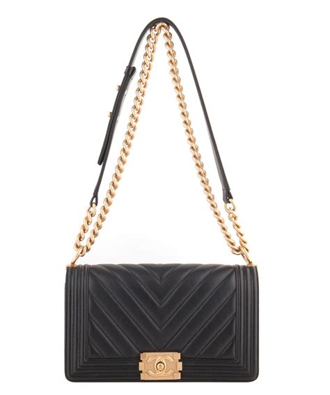 chevron boy chanel|Chanel black boyfriend bag.